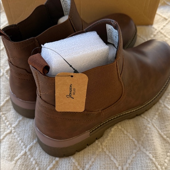 Men's Brown Leather Ankle Boots - Picture 5 of 6